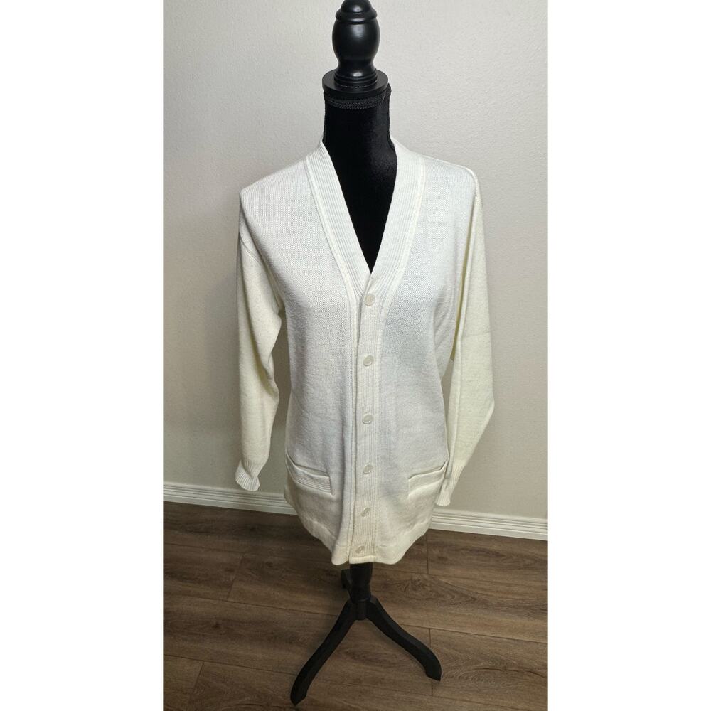 VTG 80s British Military Cardigan Sweater Men's XL Made In Great Britain.